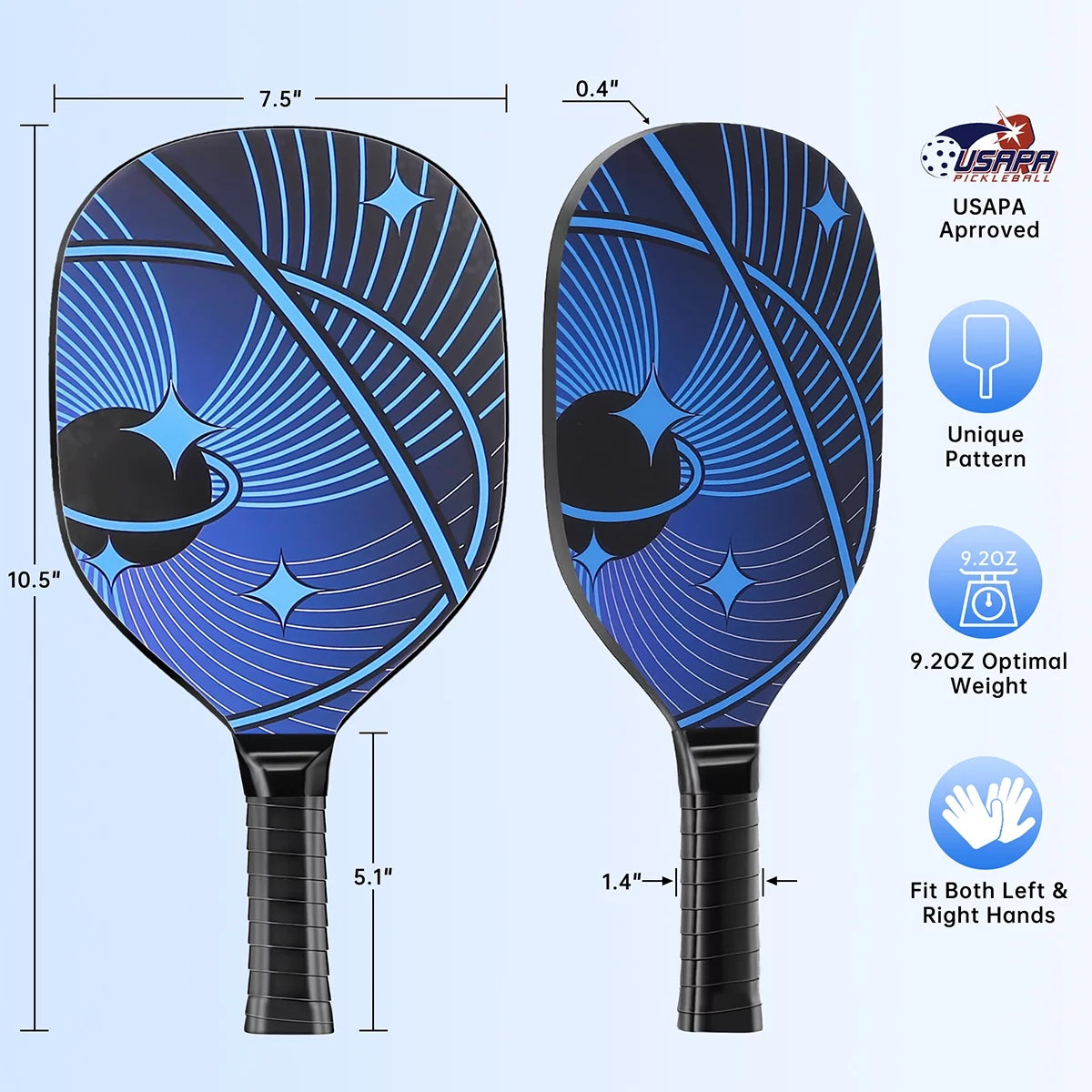 Pickleball Paddles, Pickle Ball Set with 2 Premium Wood Pickleball Paddles USAPA Approved, 4 Cooling Towels & Carring Bag, Ergonomic Cushion Grip, 2 Outdoor Balls 2 Indoor Balls for Men Women, Red