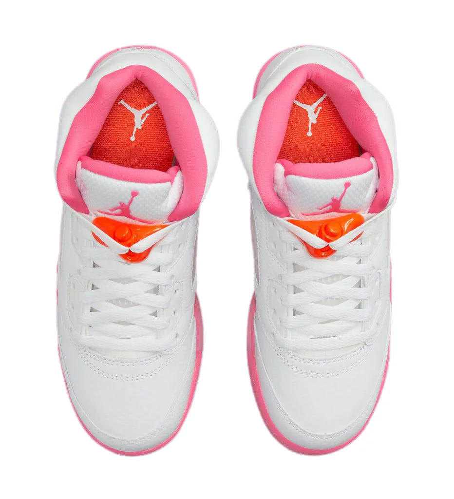 Big Kid'S  5 Retro White/Pinksicle-Safety Orange (440892 168) - 6