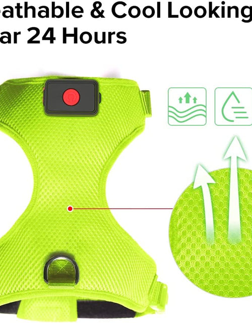 Load image into Gallery viewer, LED Dog Harness, Lighted up USB Rechargeable Pet Harness, Illuminated Reflective Glowing Dog Vest Adjustable Soft Padded No-Pull Suit for Small, Medium, Large Dogs (Green, S)
