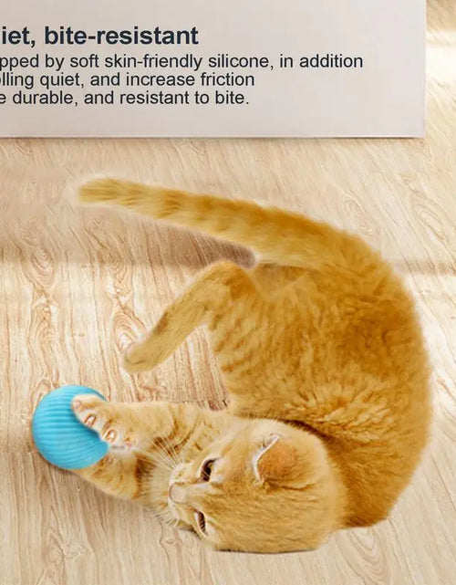 Load image into Gallery viewer, Rechargeable Cat Ball Toy Smart Automatic Rolling Kitten Toys 360 Degree Spinning Ball for Cats Usb Rechargeable Pet Toys
