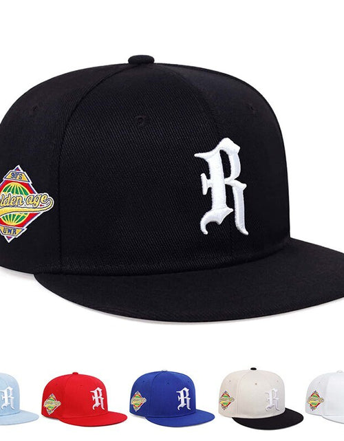 Load image into Gallery viewer, Gothic Letter R Embroidery Hip-Hop Hats Spring and Autumn Outdoor Adjustable Casual Baseball Caps Sunscreen Hat
