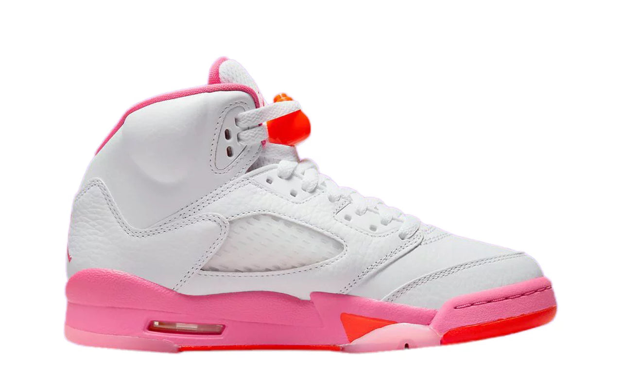 Big Kid'S  5 Retro White/Pinksicle-Safety Orange (440892 168) - 6