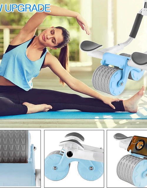 Load image into Gallery viewer, 2023 New with Timer Ab Abdominal Exercise Roller Elbow Support, Abs Roller Wheel Core Exercise Equipment, Automatic Rebound Abdominal Wheel
