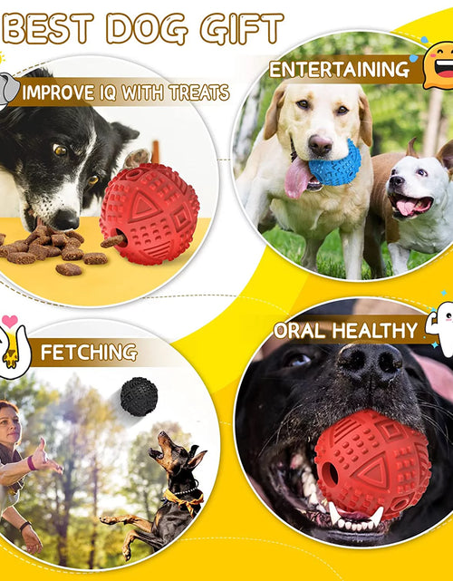 Load image into Gallery viewer, Dog Balls Treat Dispensing Dog Toys, Dog Toys for Aggressive Chewers Large Breed, Squeaky Dog Chew Toys for Large Dogs, Natural Rubber Dog Puzzle Toys, Tough IQ Dog Treat Balls
