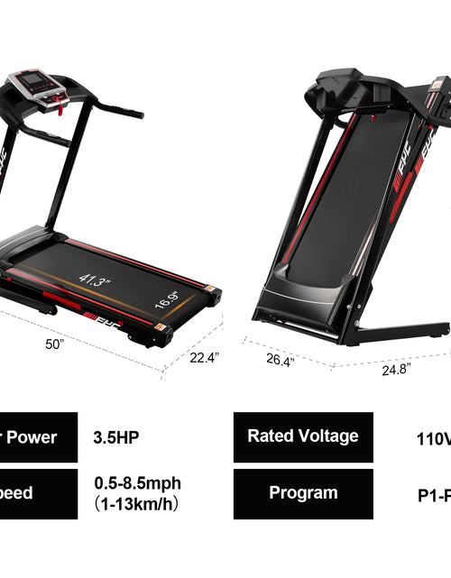 Load image into Gallery viewer, Folding Treadmill for Home Electric 3.5 HP Foldable Running Machine W/Incline
